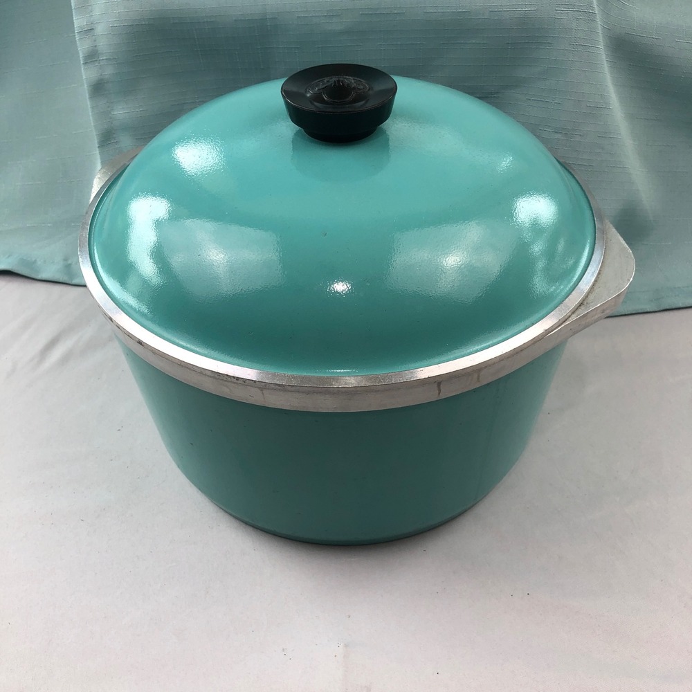 Vintage CLUB Aluminum Cookware 5 Qt Dutch Oven w/ Matching  Lid - Turquoise